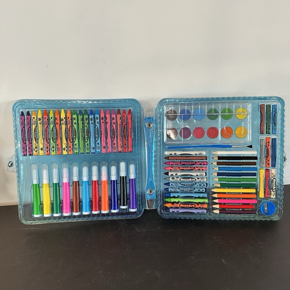 Vintage 1999 RoseArt Super Art Set 80 Pcs. New Collectible Coloring Discontinued